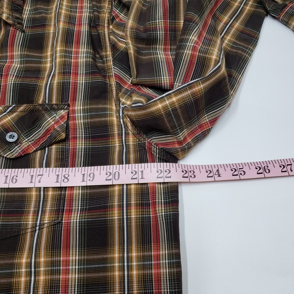 The North Face Men's Brown Red Plaid Button Down Shirt Size Large Casual - Picture 10 of 13